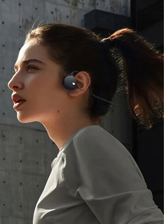 Taa1609 Bone Conduction Bluetooth Earphones, 5-Hour Playback, Sweat Resistant Design Black