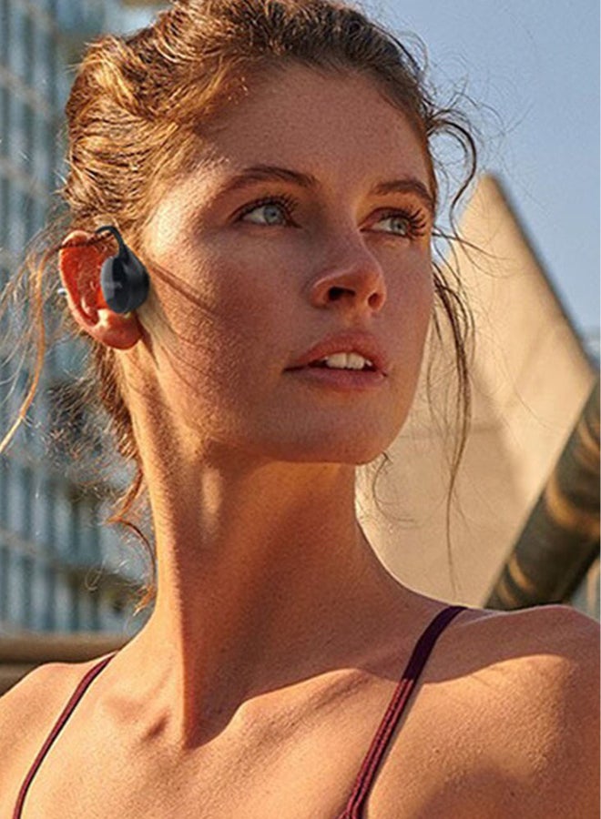Taa1609 Bone Conduction Bluetooth Earphones, 5-Hour Playback, Sweat Resistant Design Black