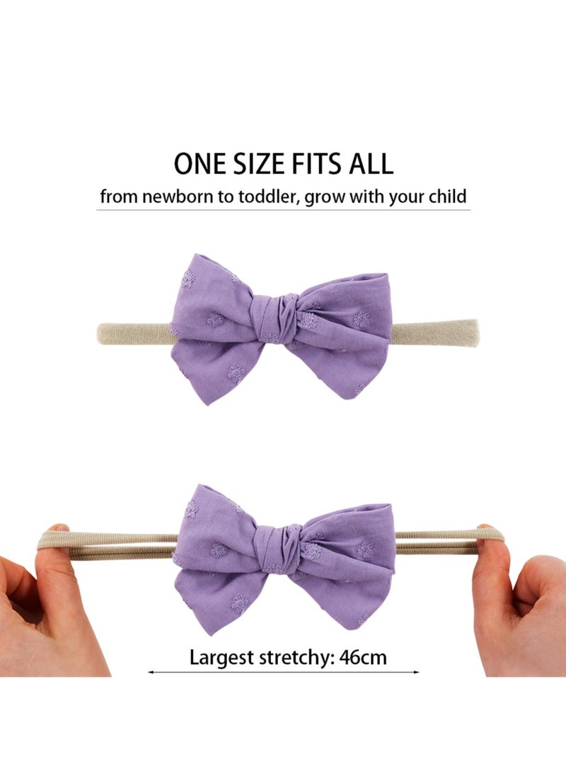 Angela Ribbon Bow Clip Set For Babies and Girls - White