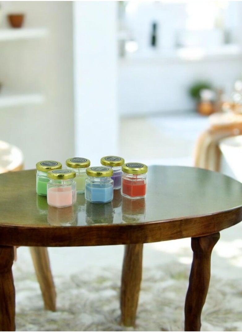 Scented Jar Candles (Set of 12 PCS) Handmade with Fragrance - Multi Scents