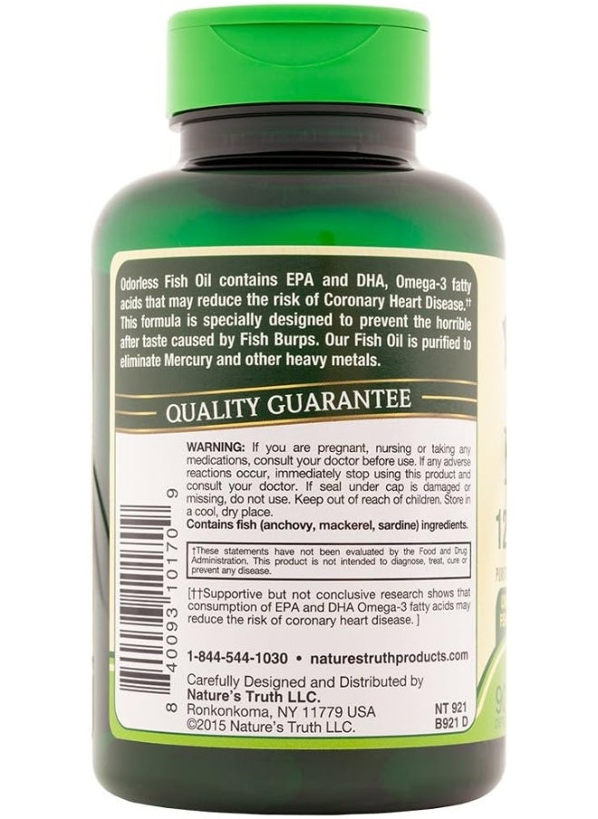 Nature's Truth Fish Oil 1200 mg Capsules, 90 Count