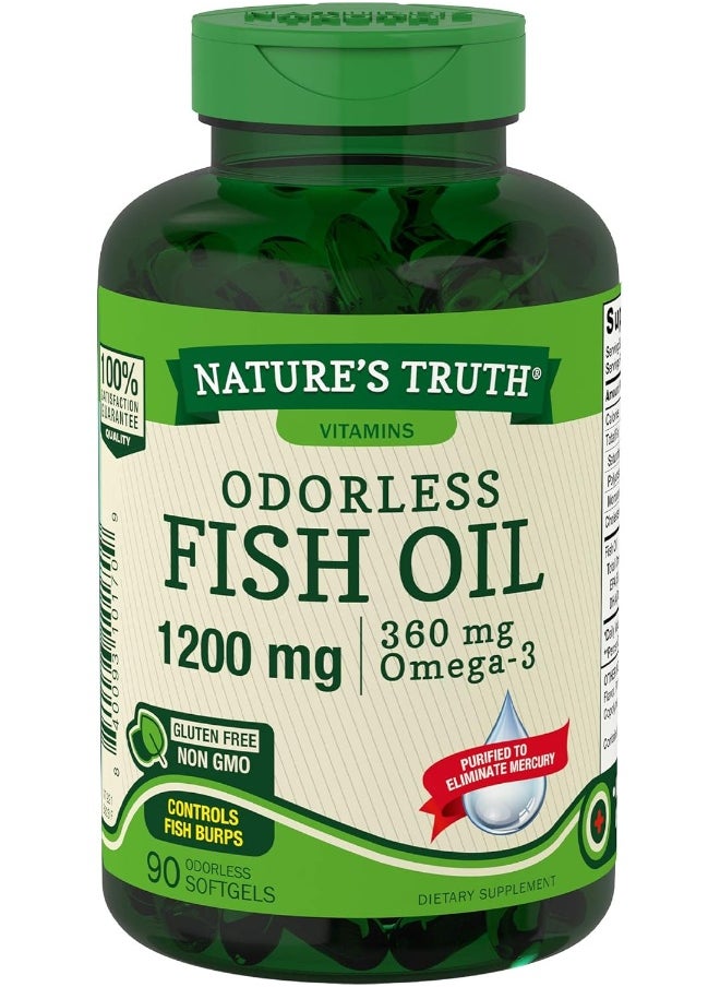 Nature's Truth Fish Oil 1200 mg Capsules, 90 Count
