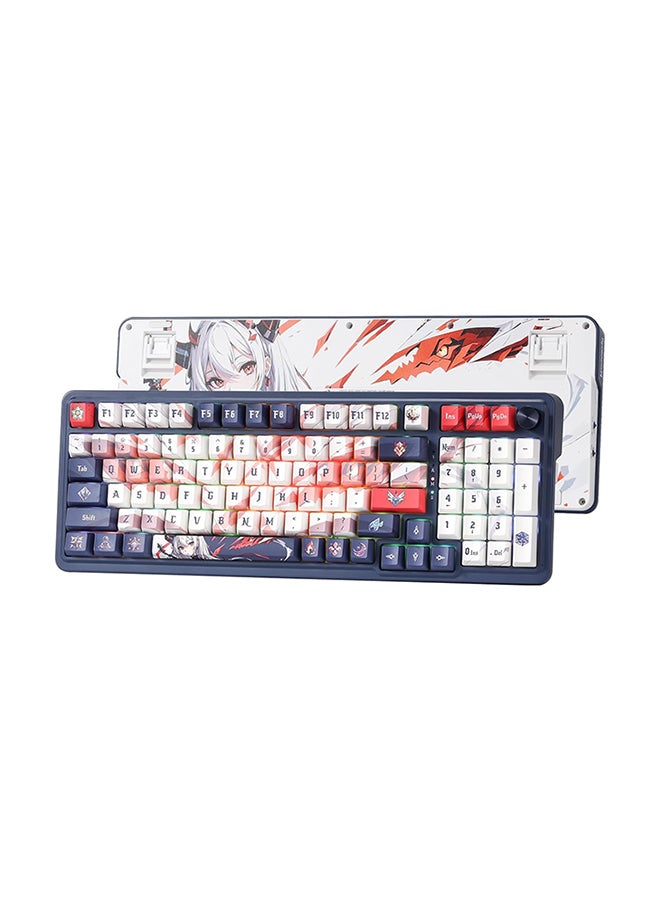 Redragon K686 PRO SE 98 Keys Gasket RGB Gaming Keyboard, 3-Mode Anime Mechanical Keyboard with Hot-Swap Socket, Special Rotary Knob Control & Noise Dampening Pads, Custom Hi-Fi Linear Switch