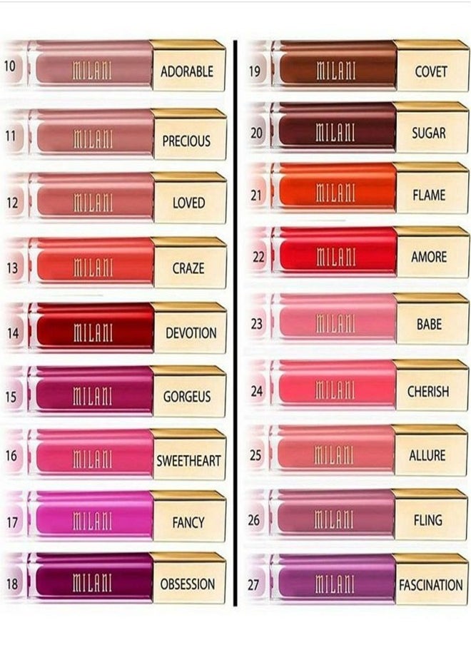 Milani Amore Matte Lip Crème, Shade 10 Adorable, 6g - Long-Lasting, Full Coverage Matte Liquid Lipstick