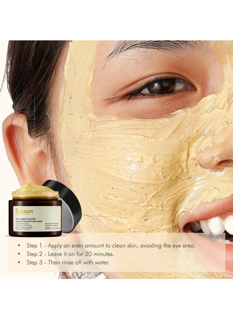 Cocoon Original Vietnam Turmeric Face Mask – 100ml Natural Skin Brightening & Anti-Acne Mask with Turmeric