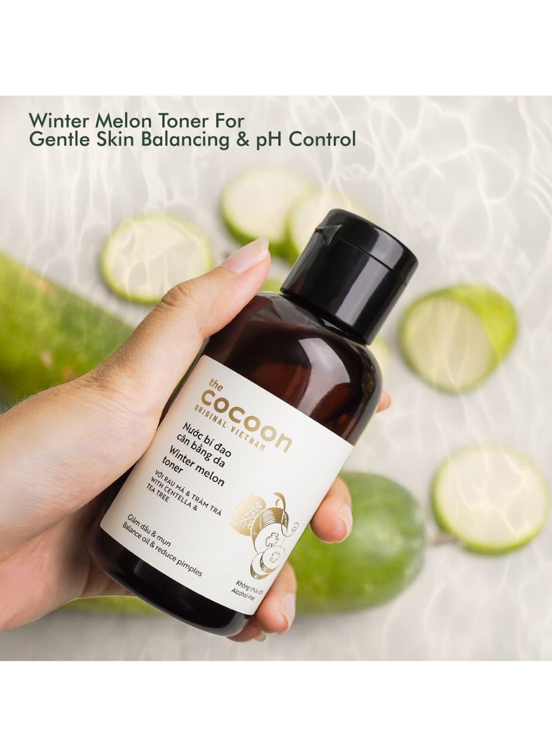 The Cocoon Original Vietnam Winter Melon Toner 140ml – Oil Control & Acne Care | Refreshing, Alcohol-Free Formula with Natural Ingredients | Perfect for Oily, Acne-Prone, and Combination Skin | Gentle Hydration & Pore Tightening for Clear, Healthy Skin