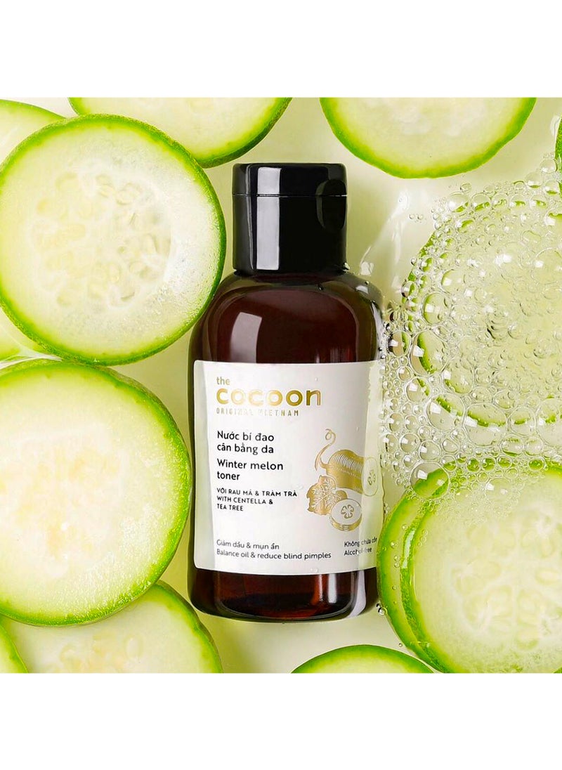 The Cocoon Original Vietnam Winter Melon Toner 140ml – Oil Control & Acne Care | Refreshing, Alcohol-Free Formula with Natural Ingredients | Perfect for Oily, Acne-Prone, and Combination Skin | Gentle Hydration & Pore Tightening for Clear, Healthy Skin