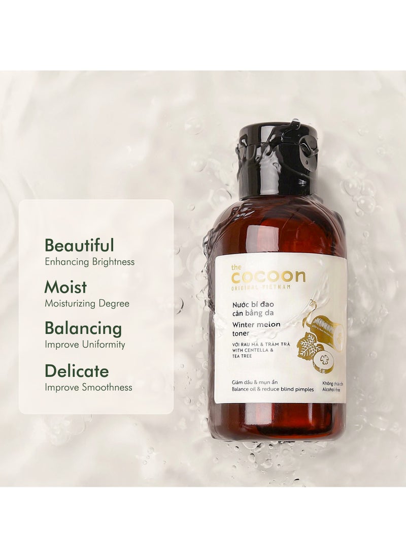The Cocoon Original Vietnam Winter Melon Toner 140ml – Oil Control & Acne Care | Refreshing, Alcohol-Free Formula with Natural Ingredients | Perfect for Oily, Acne-Prone, and Combination Skin | Gentle Hydration & Pore Tightening for Clear, Healthy Skin