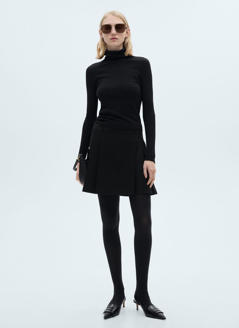 Wool Blend Turtleneck Sweater