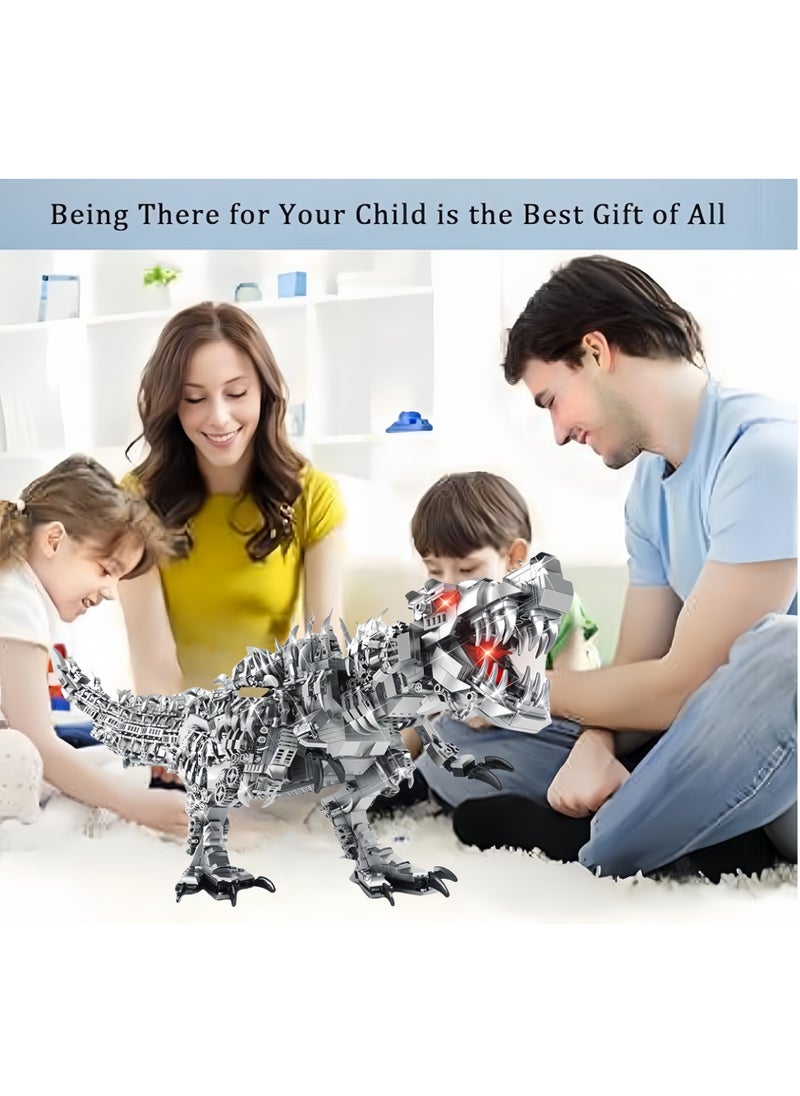 CHU DAI Jurassic Tyrannosaurus mechanical Tyrannosaurus dinosaur Tyrannosaurus Rex assembly building blocks boy toy birthday gift educational large size building blocks（1766 pieces）