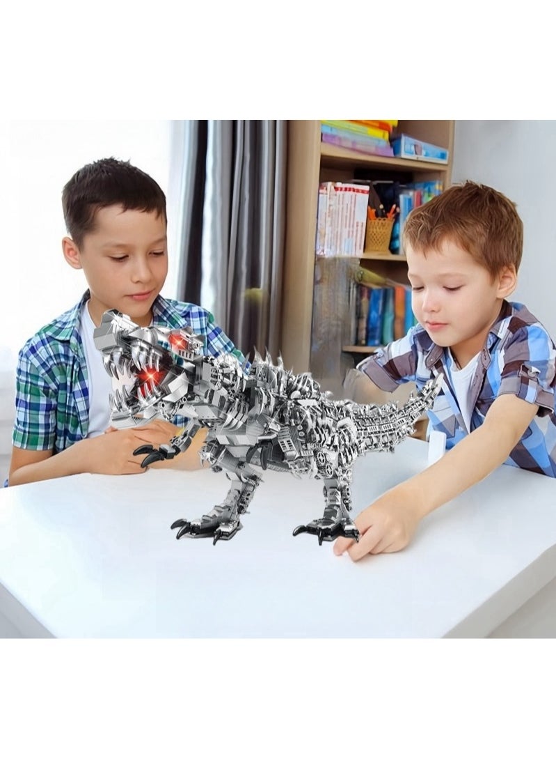 CHU DAI Jurassic Tyrannosaurus mechanical Tyrannosaurus dinosaur Tyrannosaurus Rex assembly building blocks boy toy birthday gift educational large size building blocks（1766 pieces）