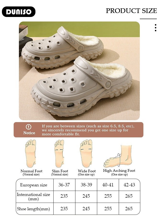 House Slippers for Men and Women,Washable Lined Clogs, Fashion Warm Shoes with Thick Sole, Comfortable Home Fuzzy Slippers, Lightweight Non Slip House Shoes For Cozy Indoor Outdoor