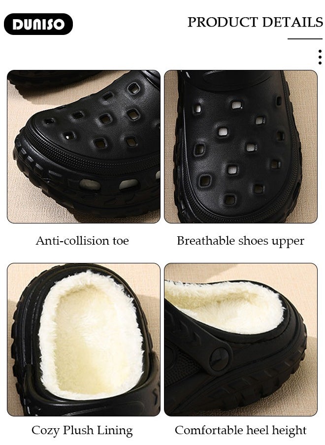 House Slippers for Men and Women,Washable Lined Clogs, Fashion Warm Shoes with Thick Sole, Comfortable Home Fuzzy Slippers, Lightweight Non Slip House Shoes For Cozy Indoor Outdoor