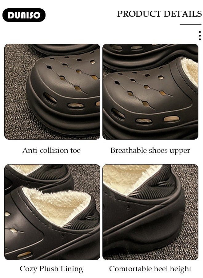 House Slippers for Women,Washable Lined Clogs, Fashion Warm Shoes with Thick Sole, Comfortable Home Fuzzy Slippers, Lightweight Non Slip House Shoes For Cozy Indoor Outdoor