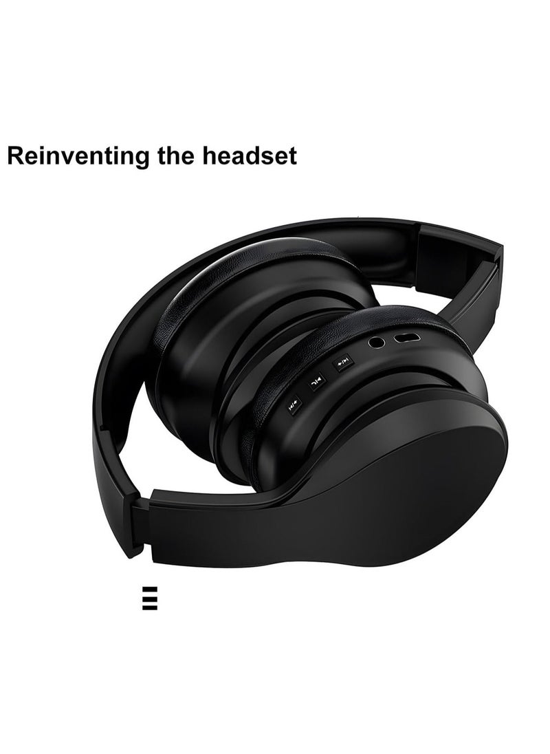 Q Pro Wireless Headphone, Bluetooth 5.0 Over-Ear Headphones with 360 Surround Sound, Deep Bass, Noise Isolation, Foldable & Lightweight Design, Adjustable Headband, Hands-Free Calling, Long Battery Life, Comfortable Ear Pads for Travel & Music