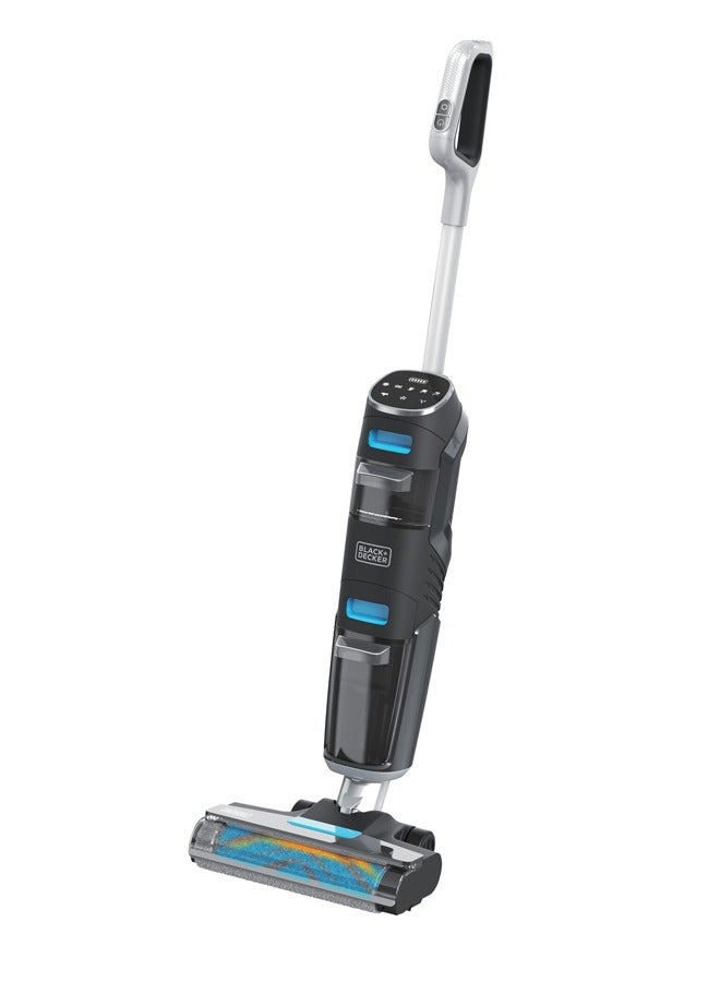 Cordless Wet Dry Vacuum Cleaner and Mop, Vacuum & Wash Duo with Self-Cleaning, Edge Cleaning and Digital Display, Space-Saving Design, 180 W VW252BR-B5 Black/Blue