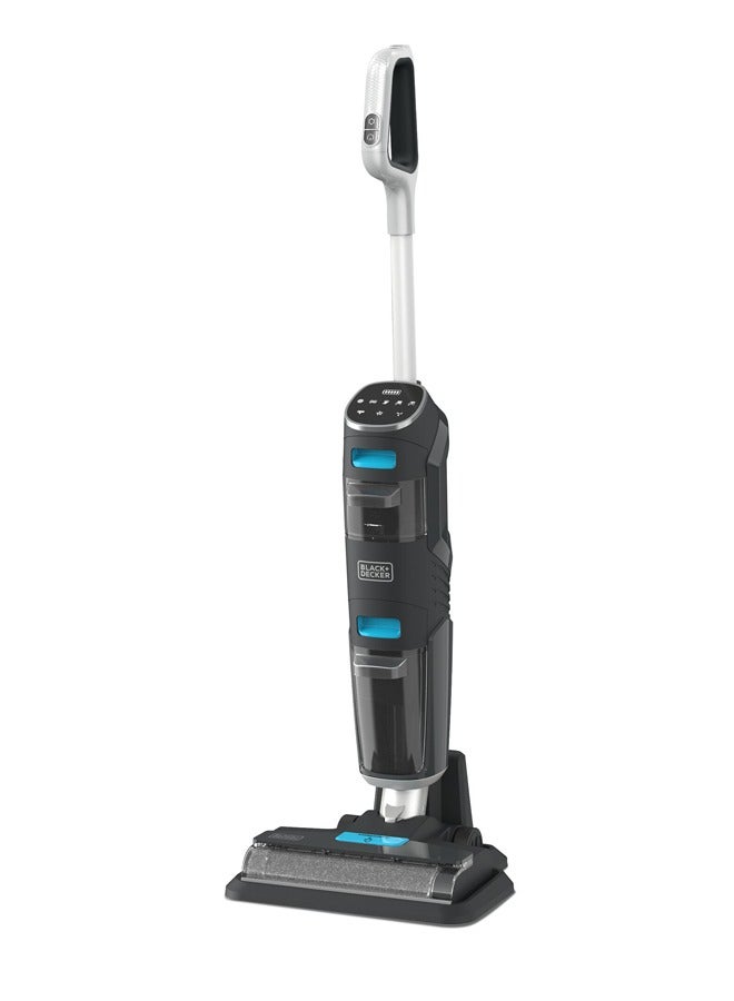 Cordless Wet Dry Vacuum Cleaner and Mop, Vacuum & Wash Duo with Self-Cleaning, Edge Cleaning and Digital Display, Space-Saving Design, 180 W VW252BR-B5 Black/Blue