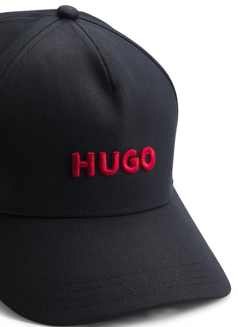 Cotton-twill cap with logo on front and visor