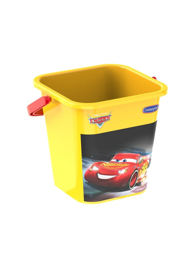 Disney Pixar Cars Square Sand Bucket 3 Liters with Handle