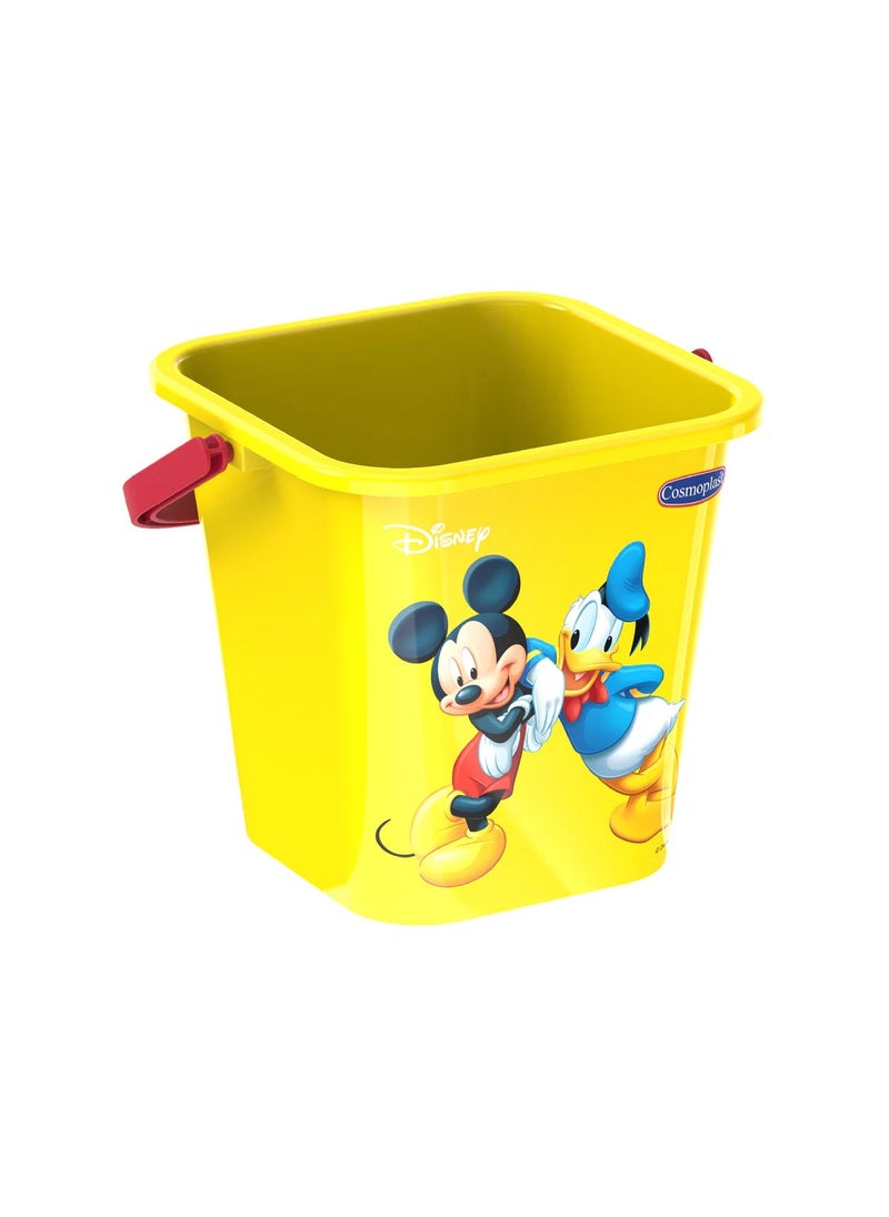 Disney Mickey & Friends Boys Square Sand Bucket 3 Liters with Handle