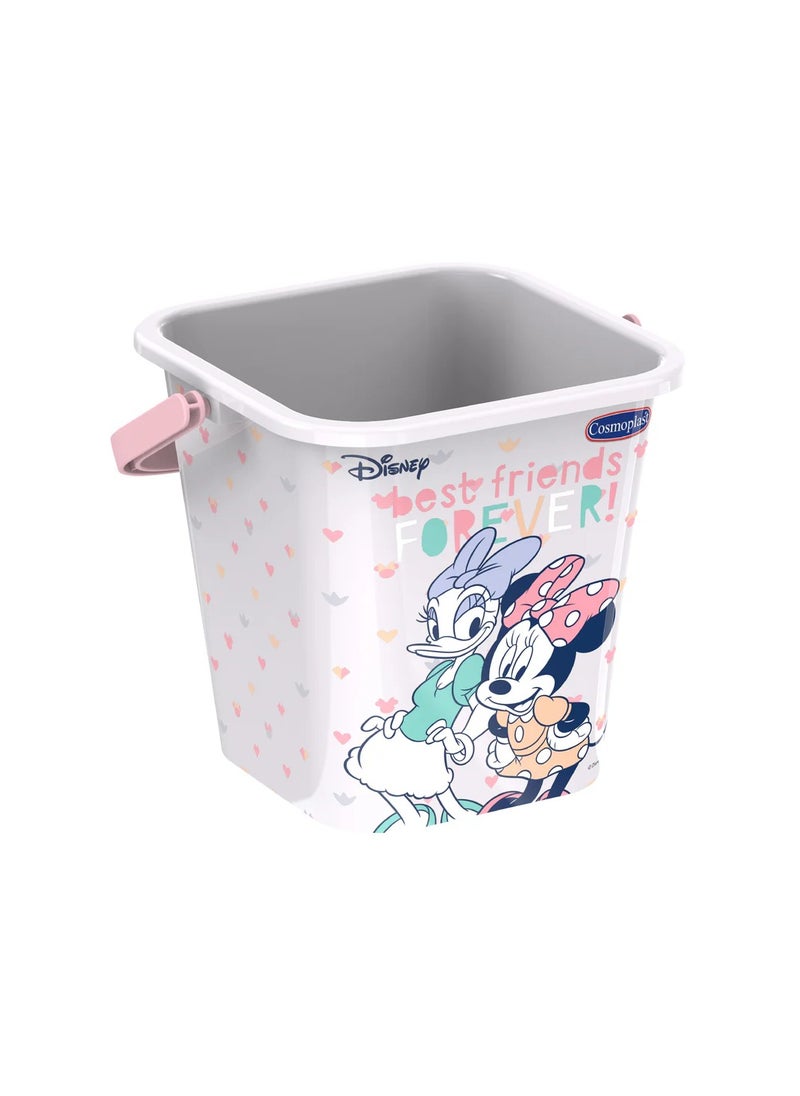 Disney Mickey & Friends Girls Square Sand Bucket 3 Liters with Handle