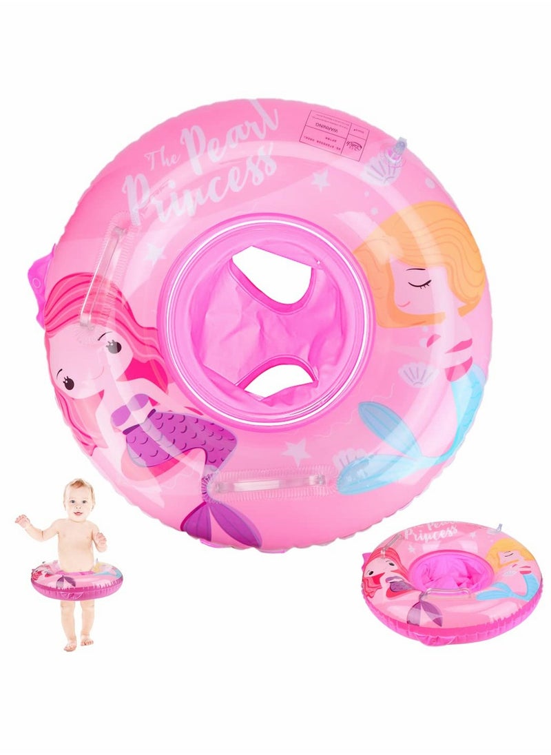 Baby Swimming Ring, Unicorn Float Inflatable Ring Helps Learn to Swim and Kick for Kids the Age Of 3-72 Months（Pink）