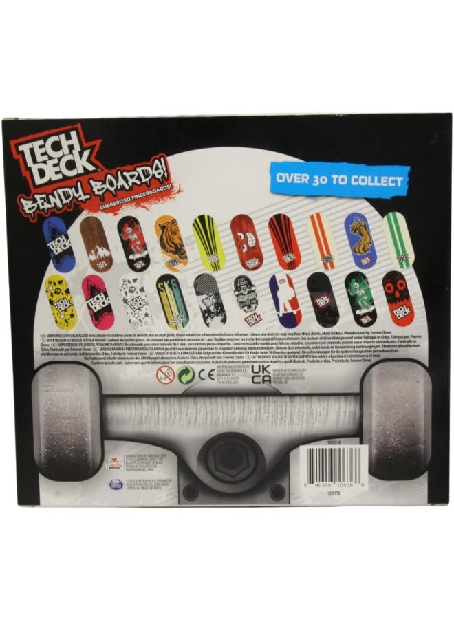 TECH DECK Bendy Boards 5 Piece Set, Rubberized Fingerboards with Working Wheels to Use as Collectible Mini Skateboard Erasers