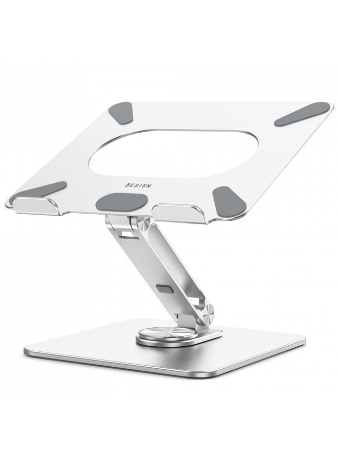 BESIGN LSX7 Laptop Stand with 360° Rotating Base, Ergonomic Adjustable Notebook Stand, Riser Holder Computer Stand Compatible with Air, Pro, Dell, HP, Lenovo More 10-15.6