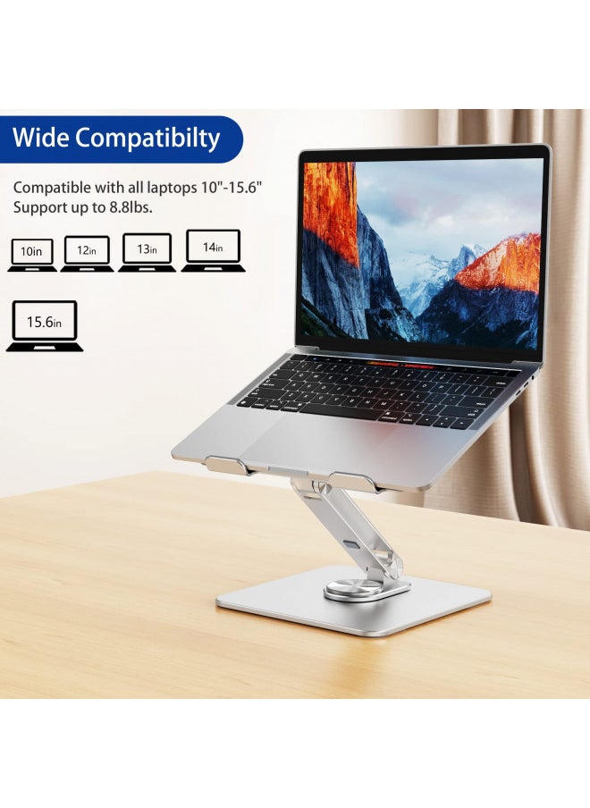 BESIGN LSX7 Laptop Stand with 360° Rotating Base, Ergonomic Adjustable Notebook Stand, Riser Holder Computer Stand Compatible with Air, Pro, Dell, HP, Lenovo More 10-15.6