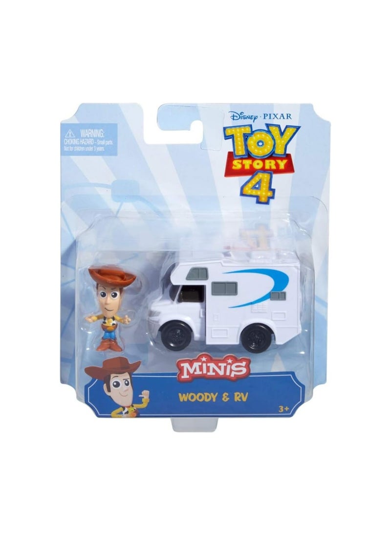 Toy Story Disney GCY49 4 Movie Mini Figure with Vehicle