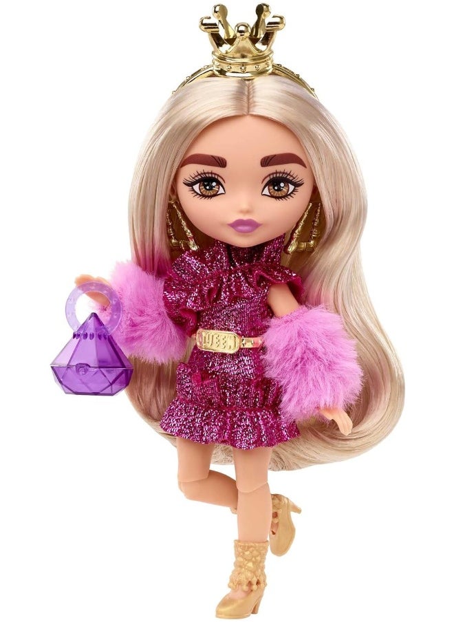Barbie Extra Minis Doll #8 (5.5 in) in Fashion & Accessories, with Doll Stand