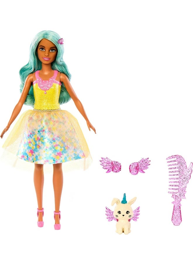 BARBIE A Hidden Magic - Teresa Doll with Fairytale Outfit, Wavy Hair and Comb for Hairdressing Fun