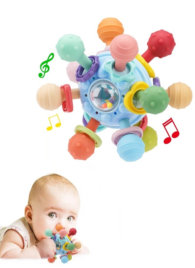 Baby  Sensory Toys for 0-6 6-12 Months, Food Grade Teething Toys for Babies 0 3 6 9 12 18 Months, Newborn Infant Learning Developmental Toys Gifts for 1 2 Year Old Boys Girls