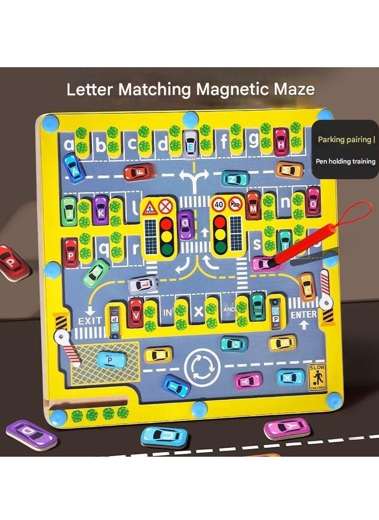 Magnetic Alphabet Maze,Montessori Toys,Alphabet Puzzle Toddler Toys for Ages 2-4,Sensory Toys Fine Motor Skills,Gifts for Kids