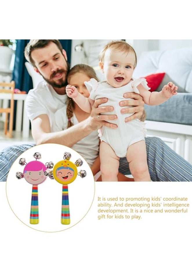 (4 in 1 set) baby toy hand bell one-year-old baby hand grasping training rattle newborn infant rattle early education sand hammer