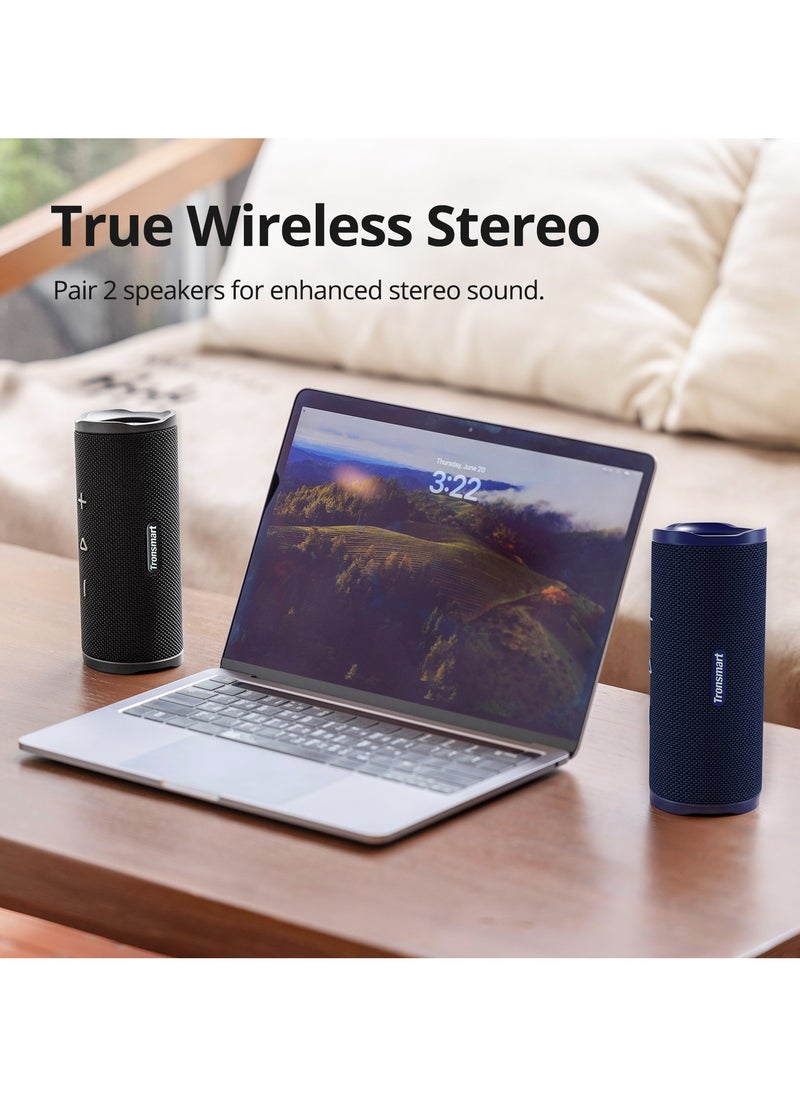Tronsmart Mirtune C3 24W Loud Stereo Sound, IPX7 Waterproof, TWS Pairing, 12H Playtime - Portable & Durable Outdoor Bluetooth Speaker Black