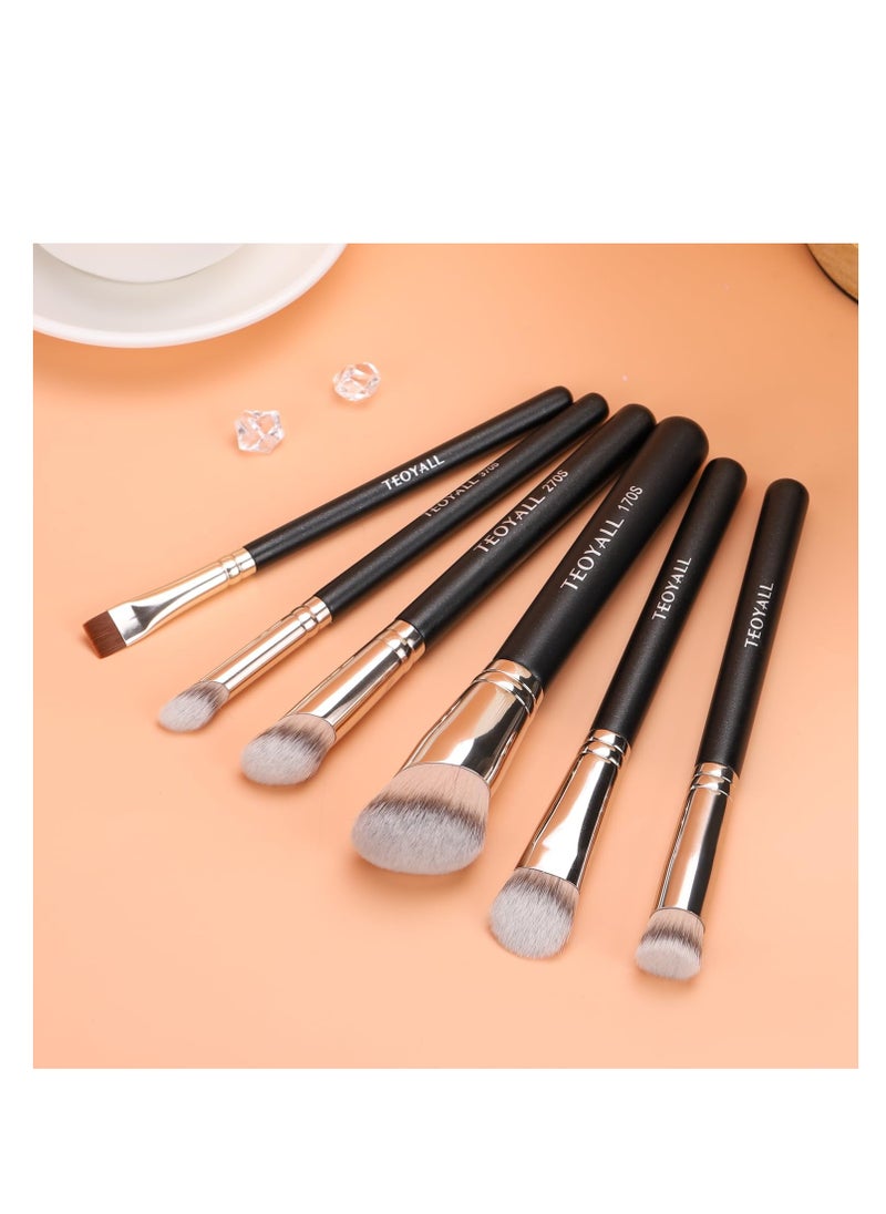 TEOYALL Thin Flat Eyeliner Brush, Precise Eyebrow Definer Brush, Concealer Brush for Cover Blemishes (Multifunctional Flat Brush)