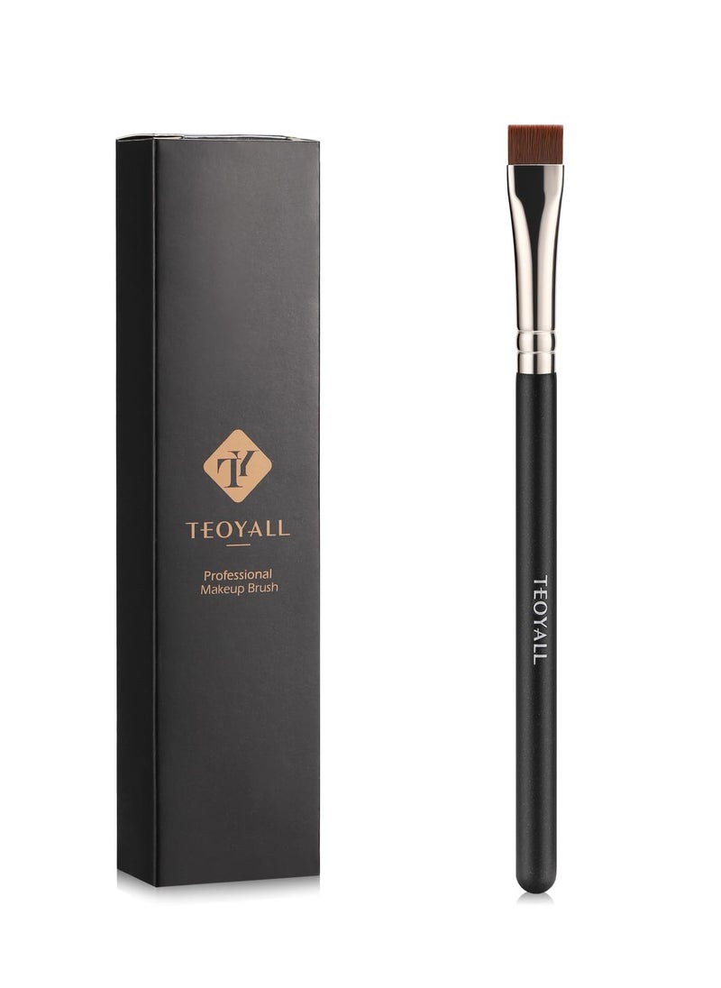 TEOYALL Thin Flat Eyeliner Brush, Precise Eyebrow Definer Brush, Concealer Brush for Cover Blemishes (Multifunctional Flat Brush)