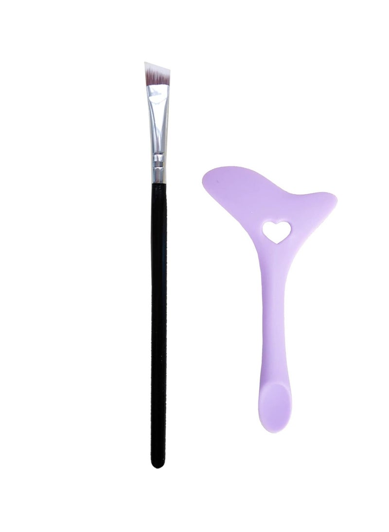 Slanted Ultra Thin Winged Eyeliner Brush Silicone Eye Liner Stencils Makeup Aid,Angled Eyeliner Brush Slanted-Small Thin Winged Liner Eyeshadow Eyebrow Tool(Purple)