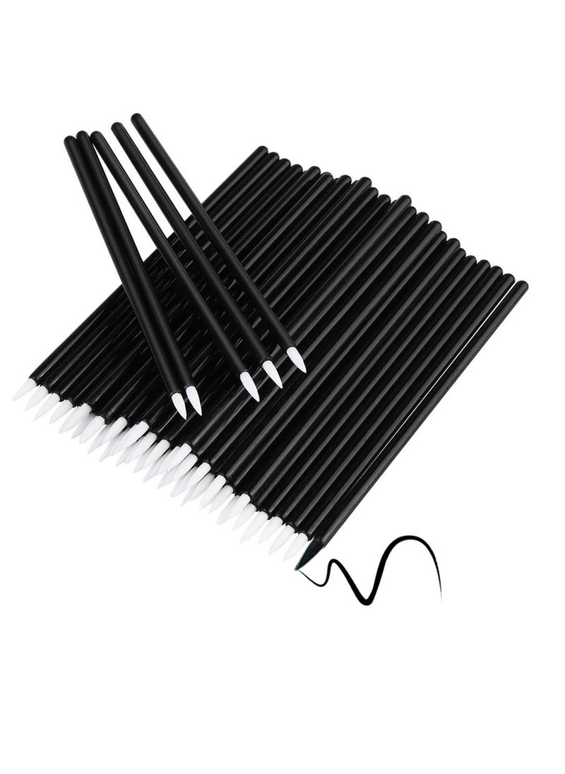 Disposable Eyeliner Brush Eye shadow Applicator Fine Point Eye Liner Pens Lip Liner brushs Cosmetic Wands Makeup Tool set，200pcs (Black)