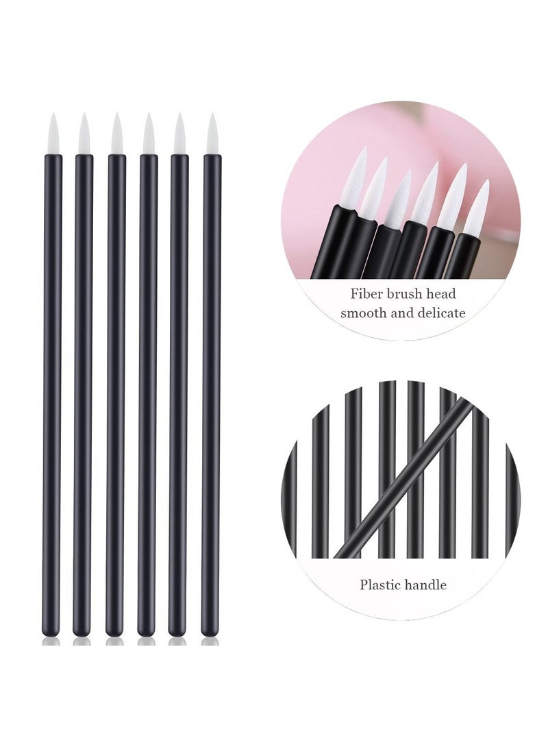 Disposable Eyeliner Brush Eye shadow Applicator Fine Point Eye Liner Pens Lip Liner brushs Cosmetic Wands Makeup Tool set，200pcs (Black)