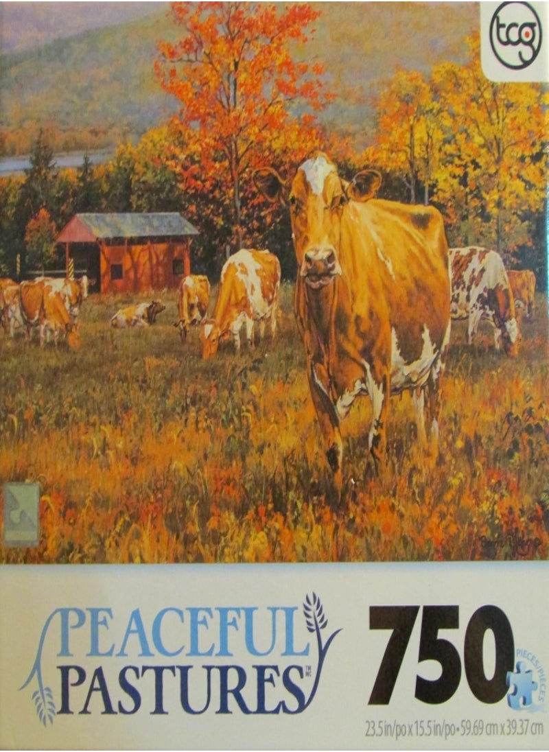 Peaceful Pastures Autumn's Gold 750 Piece Sure-Lox Puzzle