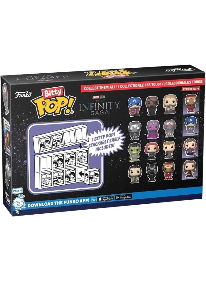 Funko Bitty Pop! Marvel - Iron Man and A Surprise Mystery Mini Figure - 0.9 Inch (2.2 Cm) - Marvel Comics Collectable - Stackable Display Shelf Included - Gift Idea - Party Bags Stocking