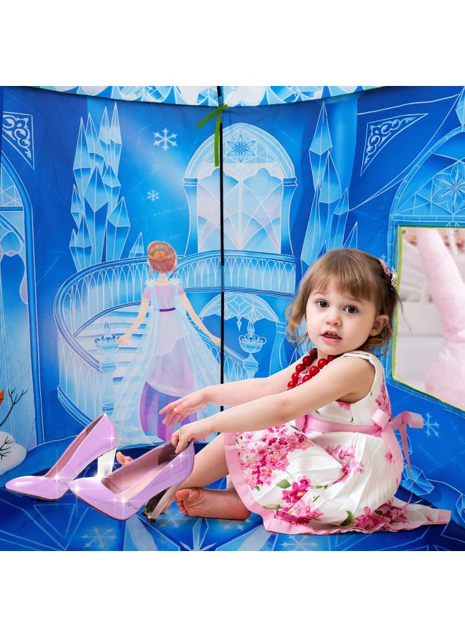 Hamdol Princess Play Tent, Frozen Toy for Girls, Ice Castle Kids Tent Indoor and Outdoor, Large Imaginative Playhouse 51