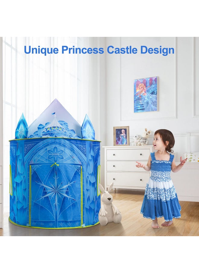 Hamdol Princess Play Tent, Frozen Toy for Girls, Ice Castle Kids Tent Indoor and Outdoor, Large Imaginative Playhouse 51