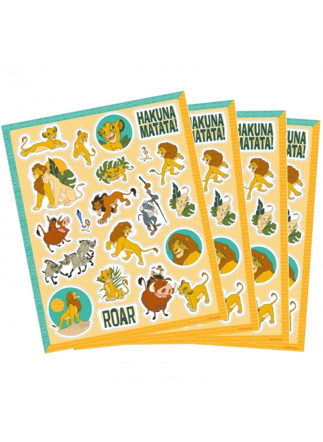 Disney Lion King Sticker Sheets | Assorted Designs | 4 Pcs