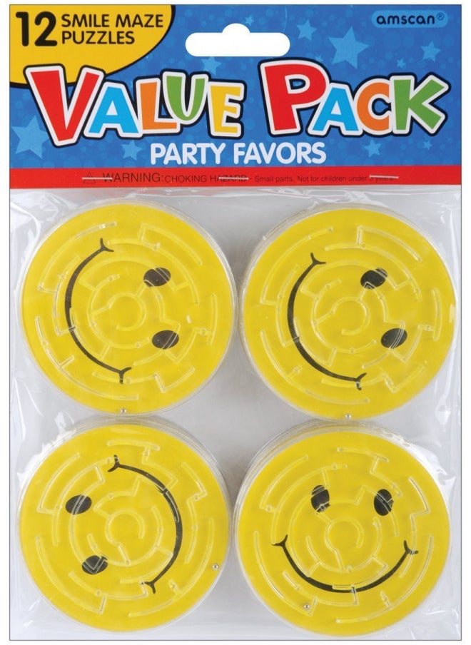 Amscan Party Favors 12/Pkg-Smile Maze Puzzles