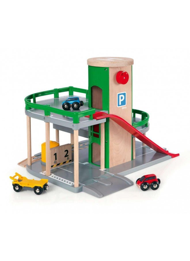 BRIO World - 33204 Parking Garage | Railway Accessory with Toy Cars for Kids Age 3 and Up