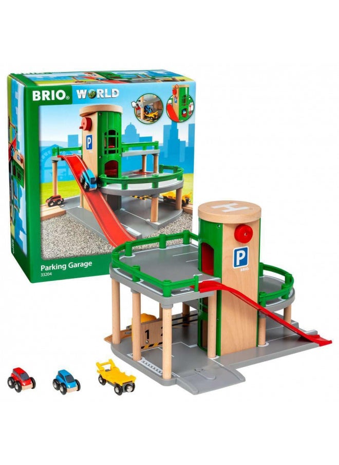 BRIO World - 33204 Parking Garage | Railway Accessory with Toy Cars for Kids Age 3 and Up