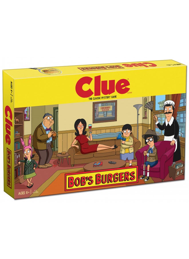 Clue Bobs Burgers Board Game | Themed Bob Burgers TV Show Clue Game | Officially Licensed Bob's Burgers Game | Solve The Mystery in This Unique Clue take on The Classic Board Game